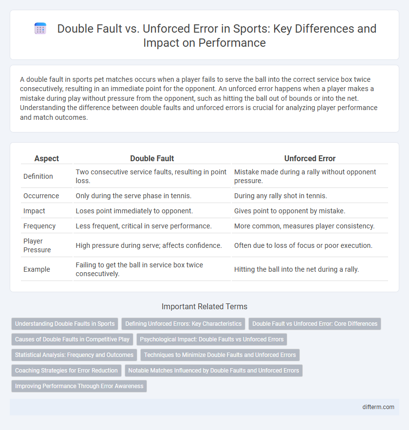 Double Fault vs. Unforced Error in Sports: Key Differences and Impact on Performance