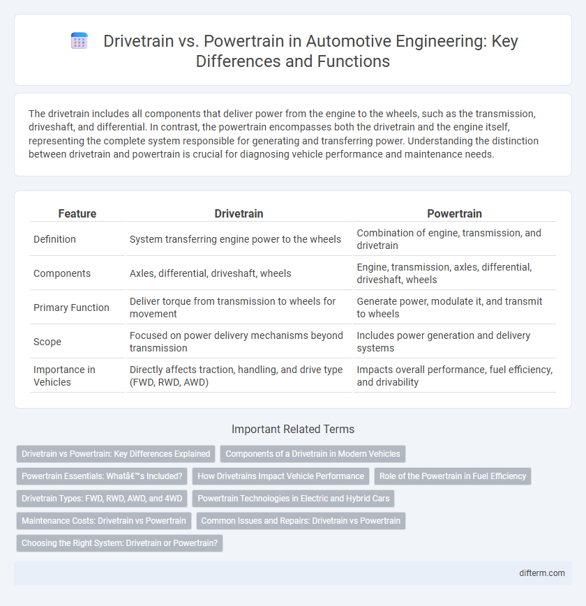 Drivetrain vs. Powertrain in Automotive Engineering: Key Differences and Functions