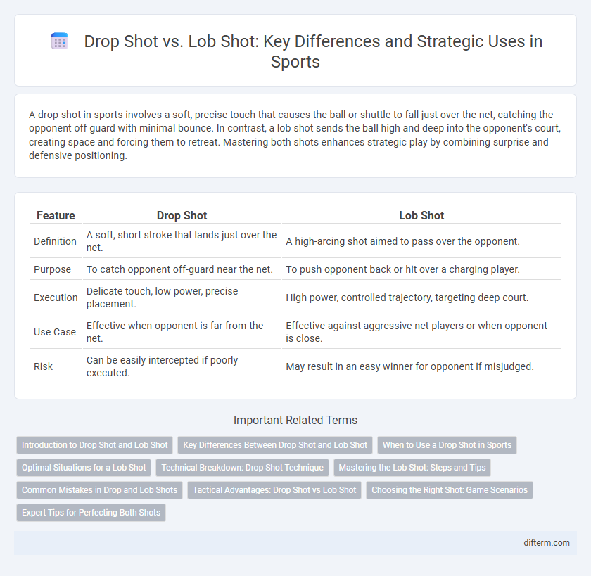 Drop Shot vs. Lob Shot: Key Differences and Strategic Uses in Sports