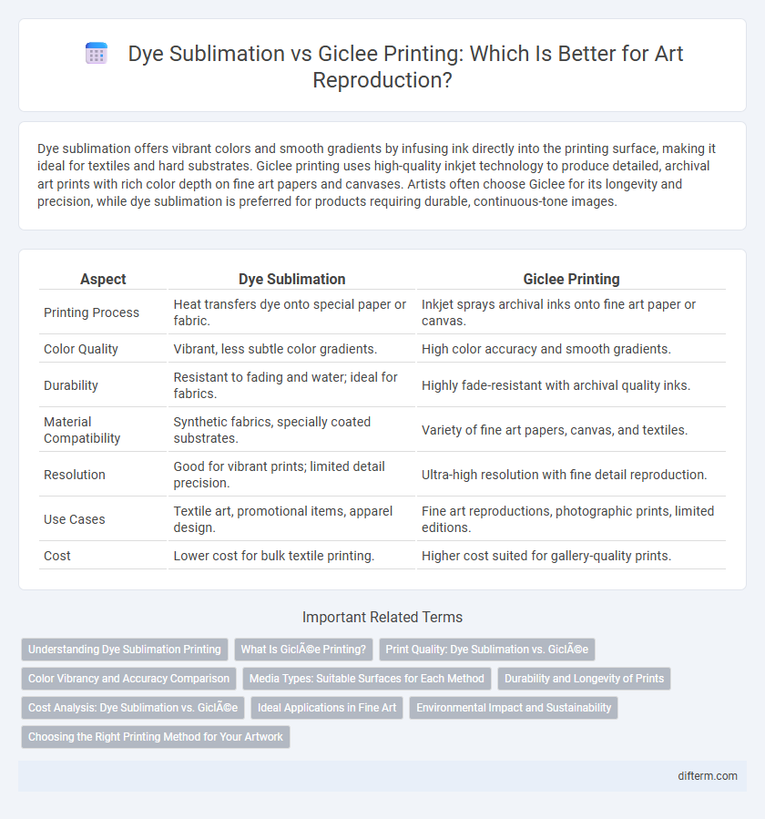 Dye Sublimation vs Giclee Printing: Which Is Better for Art Reproduction?