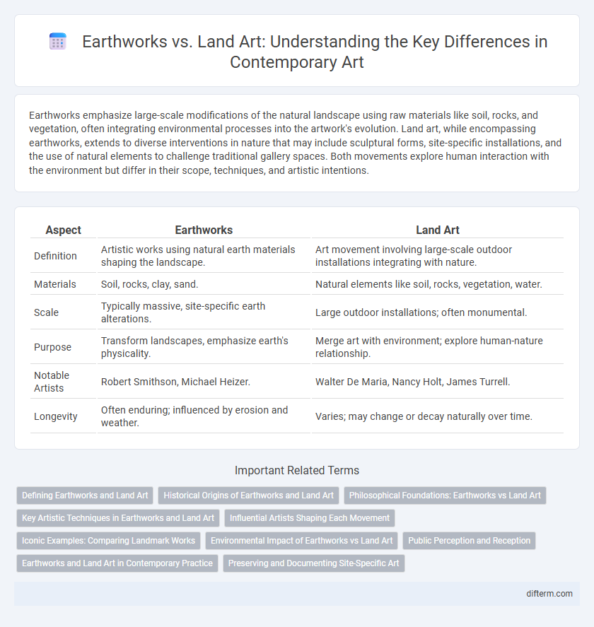 Earthworks vs. Land Art: Understanding the Key Differences in Contemporary Art