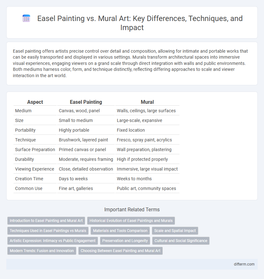 Easel Painting vs. Mural Art: Key Differences, Techniques, and Impact