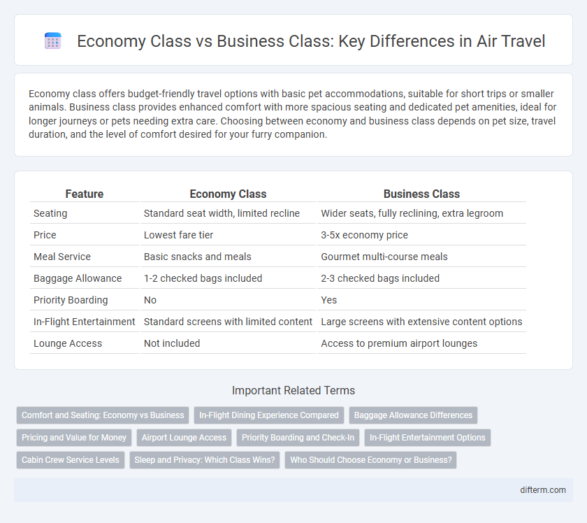 Economy Class vs Business Class: Key Differences in Air Travel