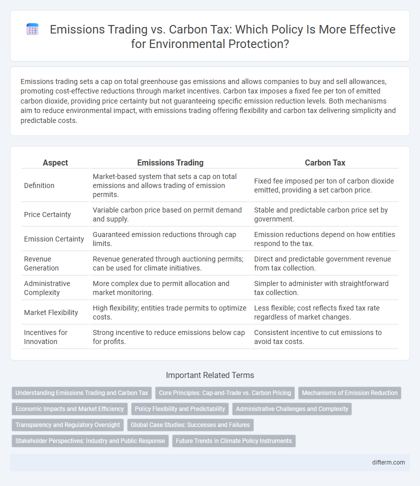 Emissions Trading vs. Carbon Tax: Which Policy Is More Effective for Environmental Protection?