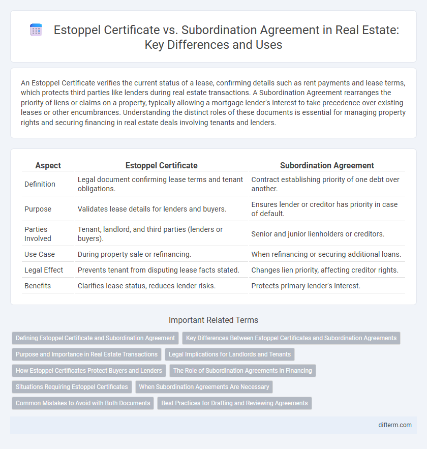 Estoppel Certificate vs. Subordination Agreement in Real Estate: Key Differences and Uses