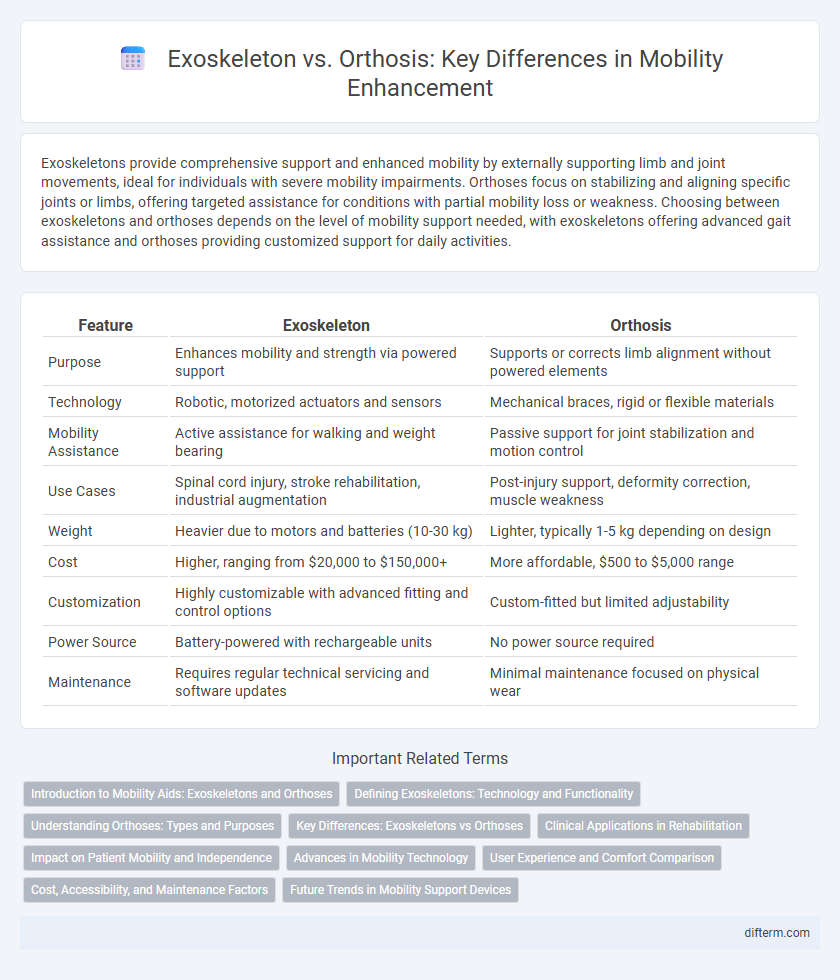 Exoskeleton vs. Orthosis: Key Differences in Mobility Enhancement