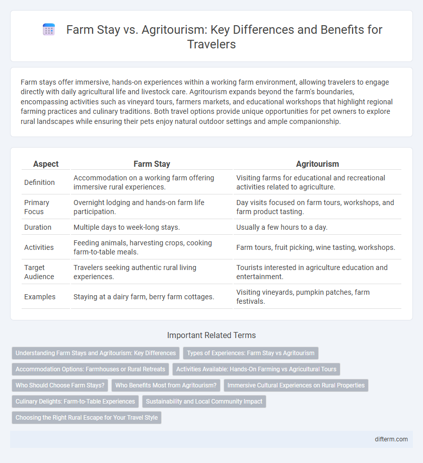 Farm Stay vs. Agritourism: Key Differences and Benefits for Travelers