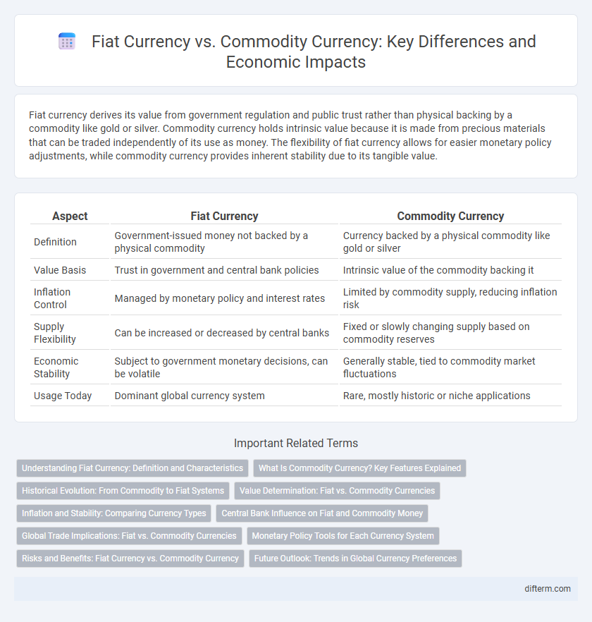 Fiat Currency vs. Commodity Currency: Key Differences and Economic Impacts