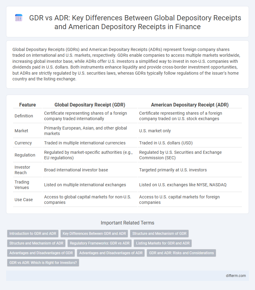 GDR vs ADR: Key Differences Between Global Depository Receipts and American Depository Receipts in Finance