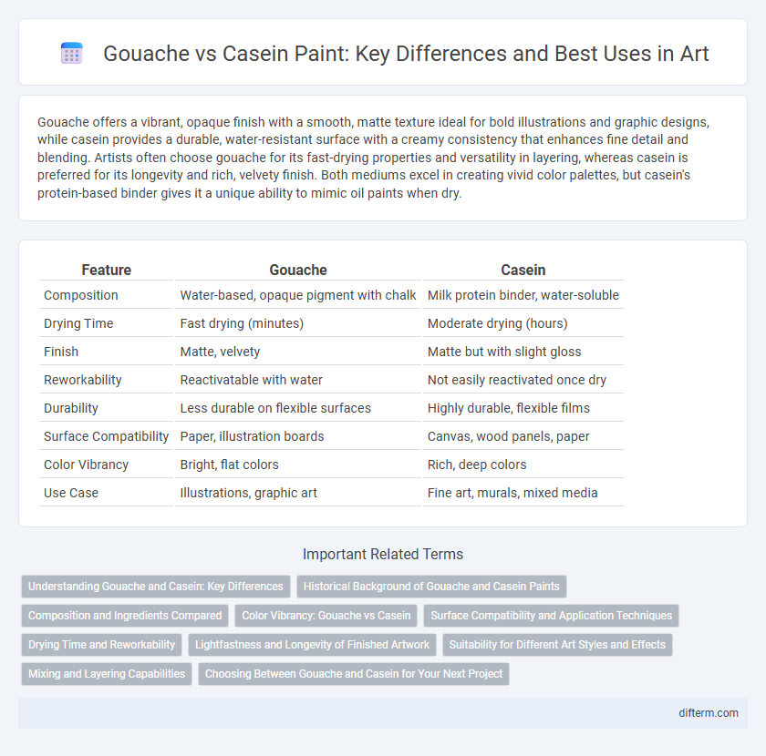 Gouache vs Casein Paint: Key Differences and Best Uses in Art
