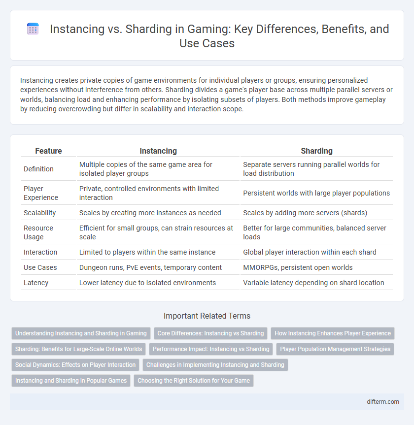 Instancing vs. Sharding in Gaming: Key Differences, Benefits, and Use Cases