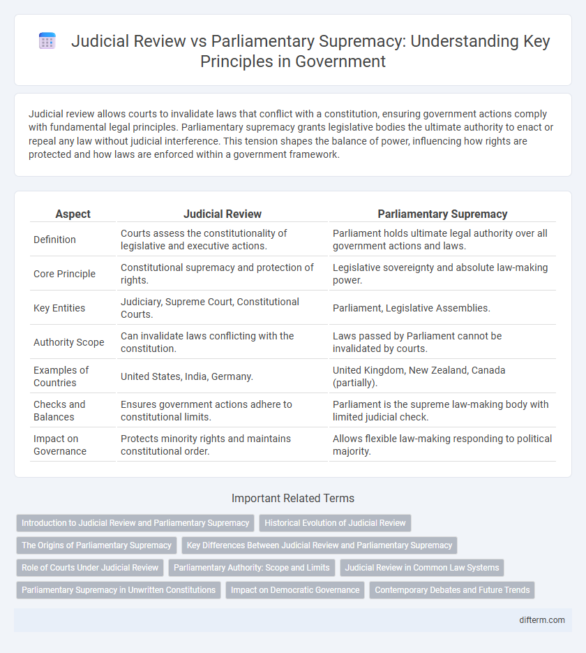 Judicial Review vs Parliamentary Supremacy: Understanding Key Principles in Government
