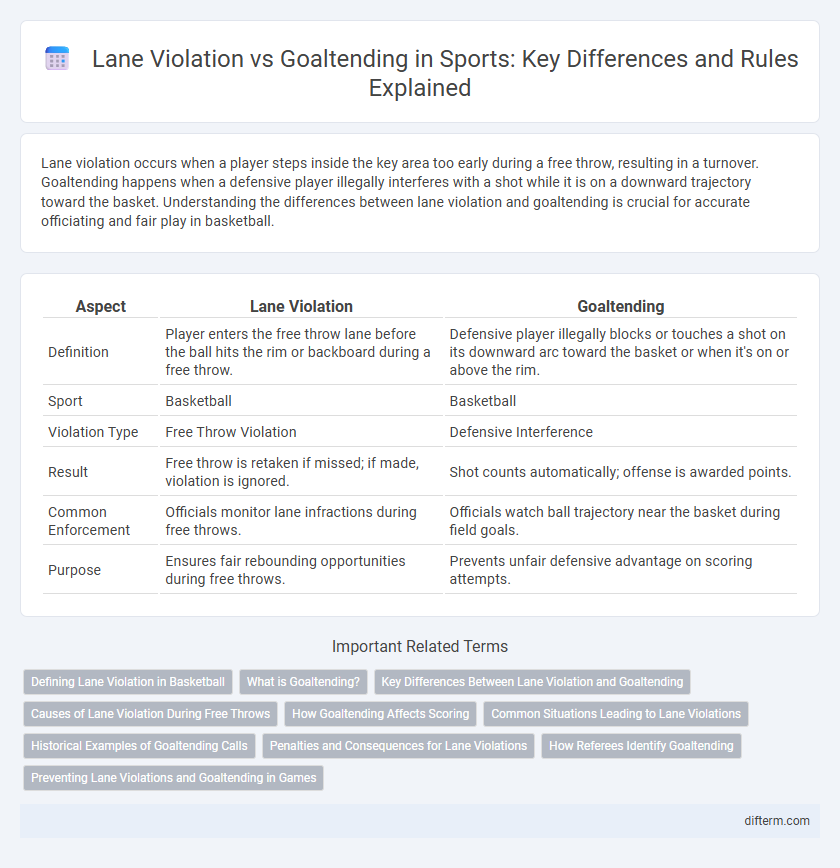 Lane Violation vs Goaltending in Sports: Key Differences and Rules Explained