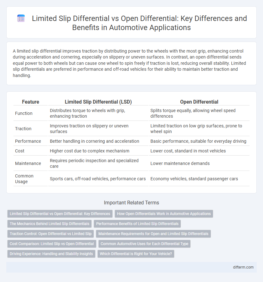 Limited Slip Differential vs Open Differential: Key Differences and Benefits in Automotive Applications