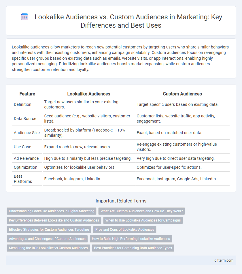 Lookalike Audiences vs. Custom Audiences in Marketing: Key Differences and Best Uses