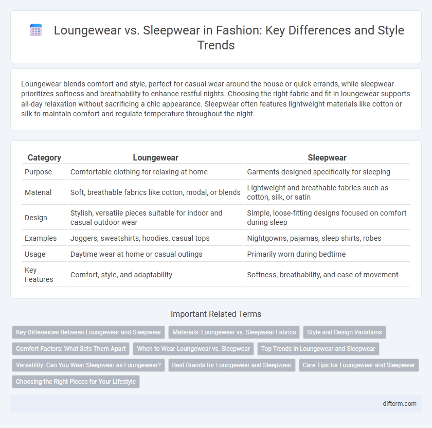 Loungewear vs. Sleepwear in Fashion: Key Differences and Style Trends