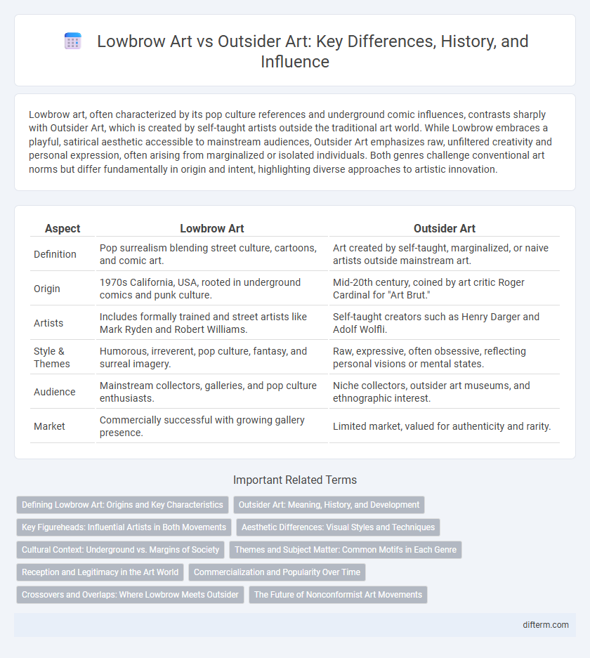 Lowbrow Art vs Outsider Art: Key Differences, History, and Influence