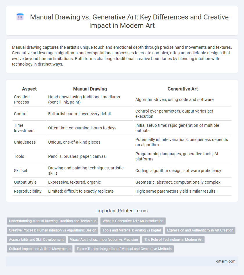 Manual Drawing vs. Generative Art: Key Differences and Creative Impact in Modern Art