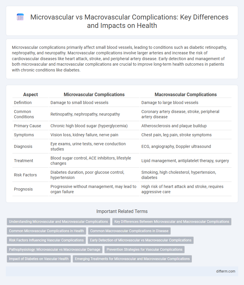 Microvascular vs Macrovascular Complications: Key Differences and Impacts on Health