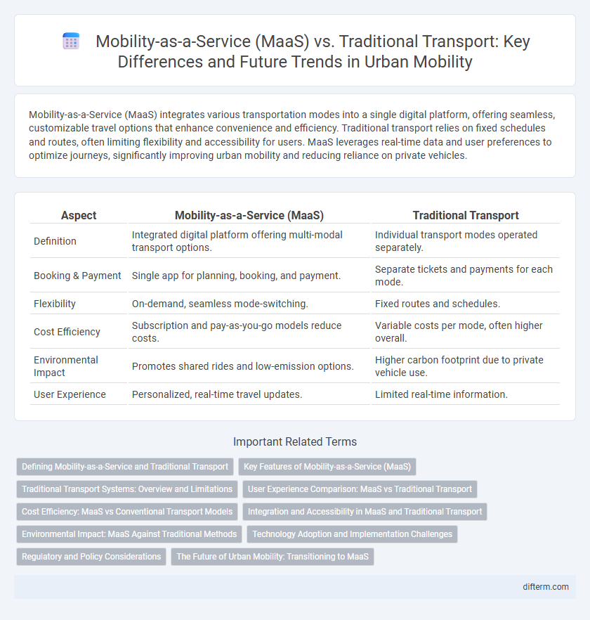 Mobility-as-a-Service (MaaS) vs. Traditional Transport: Key Differences and Future Trends in Urban Mobility