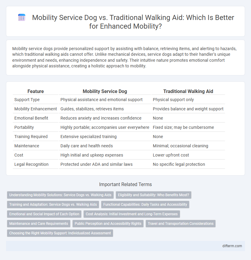 Mobility Service Dog vs. Traditional Walking Aid: Which Is Better for Enhanced Mobility?