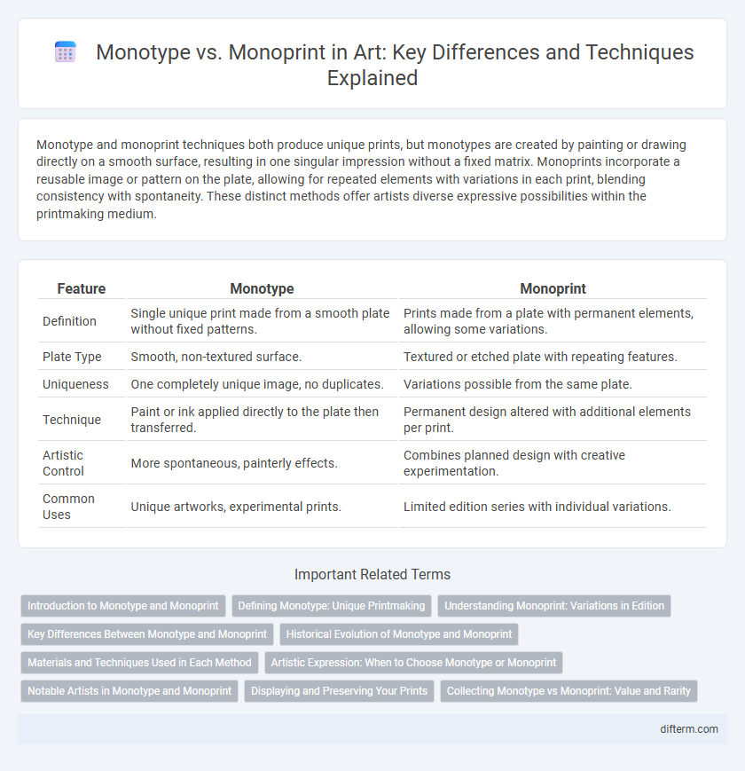 Monotype vs. Monoprint in Art: Key Differences and Techniques Explained
