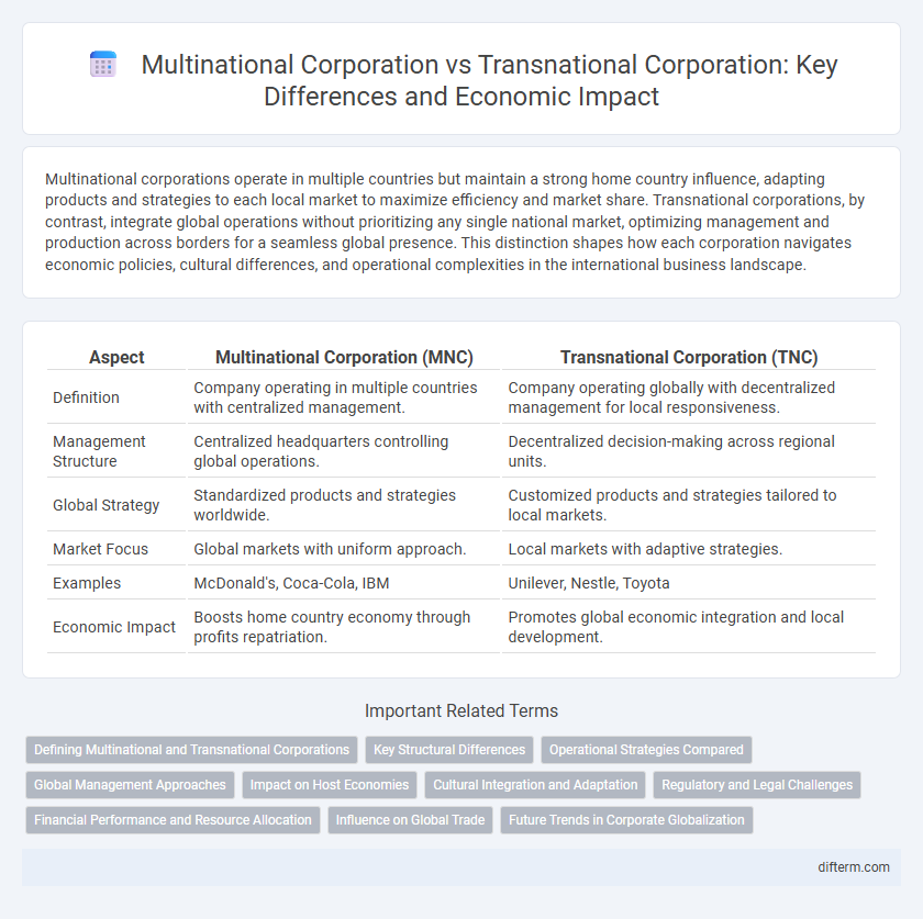 Multinational Corporation vs Transnational Corporation: Key Differences and Economic Impact