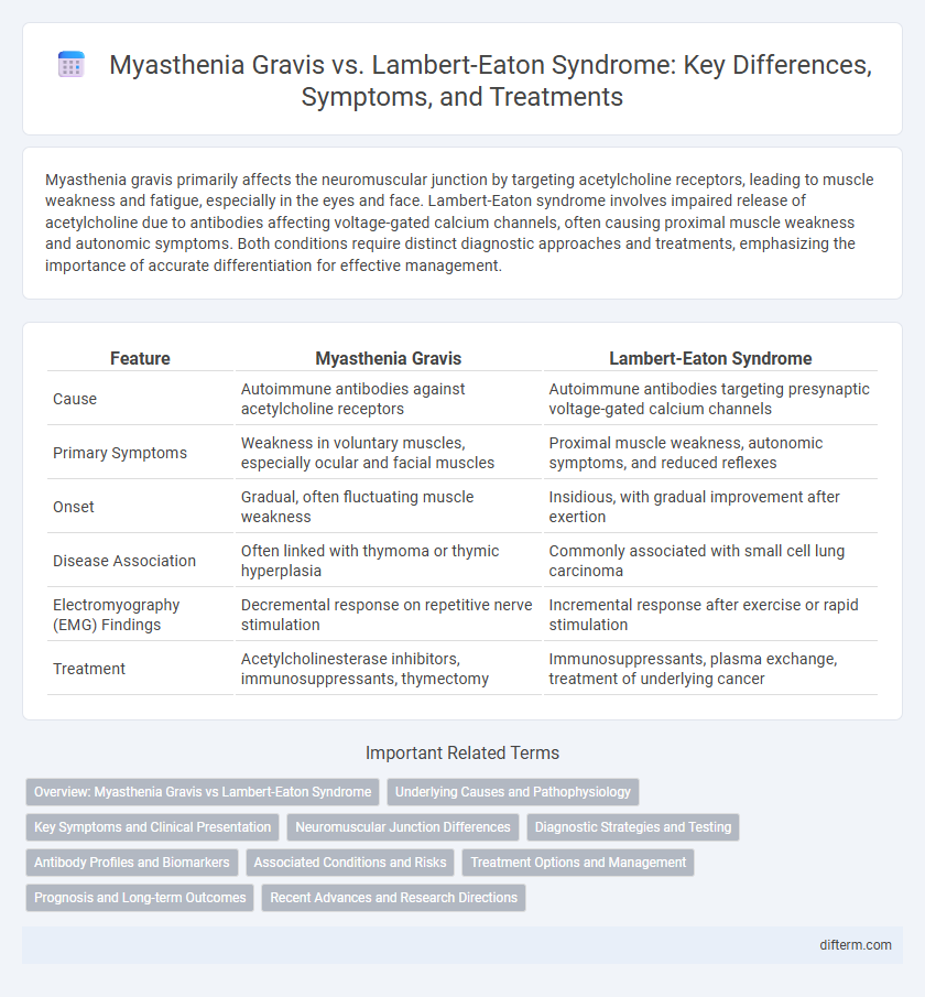 Myasthenia Gravis vs. Lambert-Eaton Syndrome: Key Differences, Symptoms, and Treatments