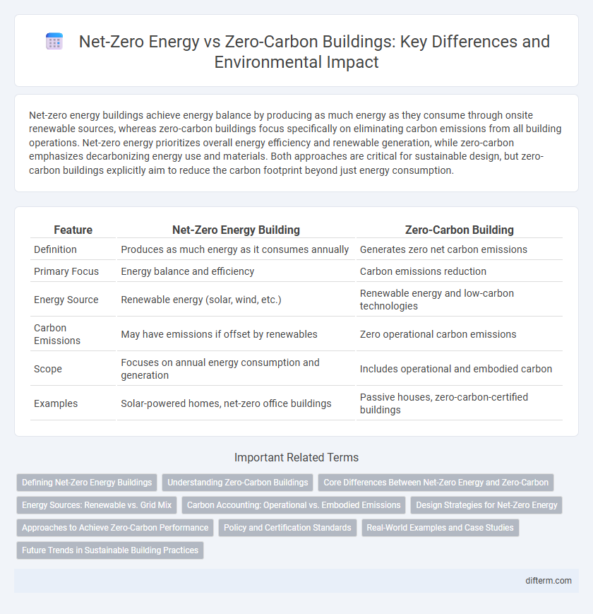 Net-Zero Energy vs Zero-Carbon Buildings: Key Differences and Environmental Impact