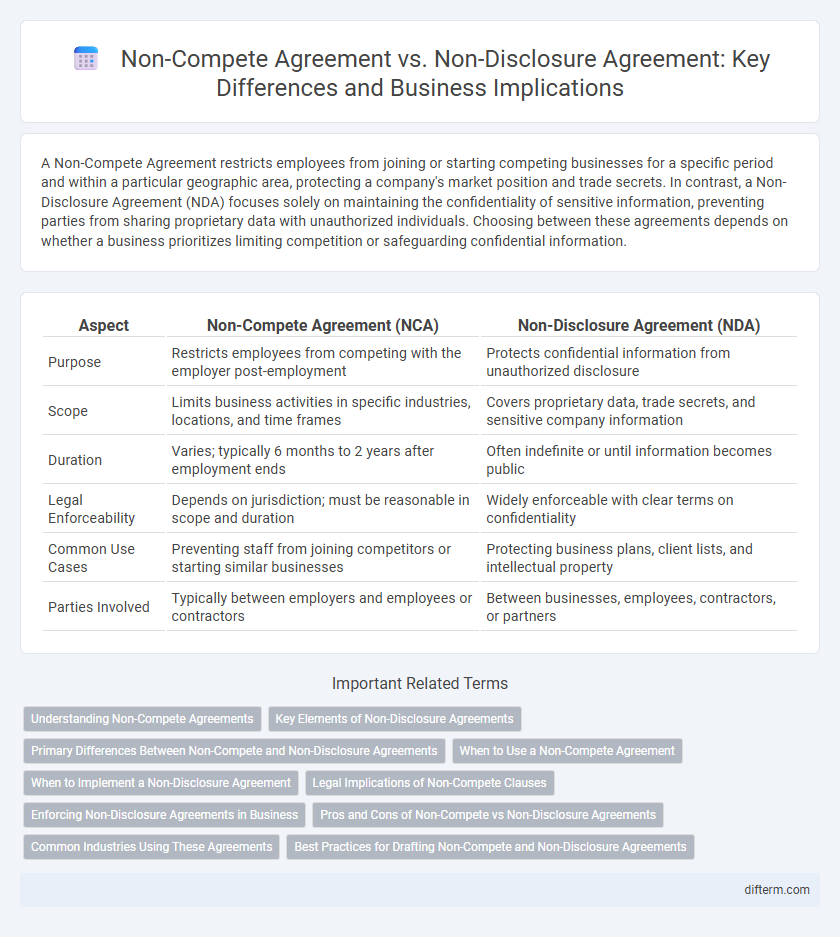 Non-Compete Agreement vs. Non-Disclosure Agreement: Key Differences and Business Implications