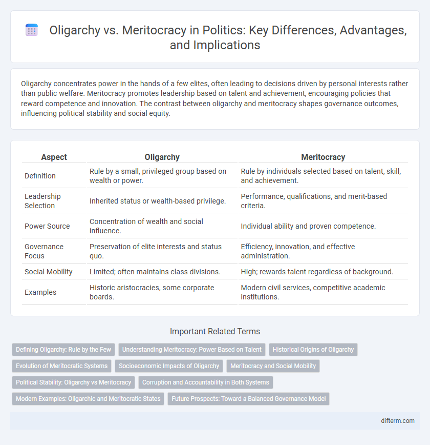 Oligarchy vs. Meritocracy in Politics: Key Differences, Advantages, and Implications