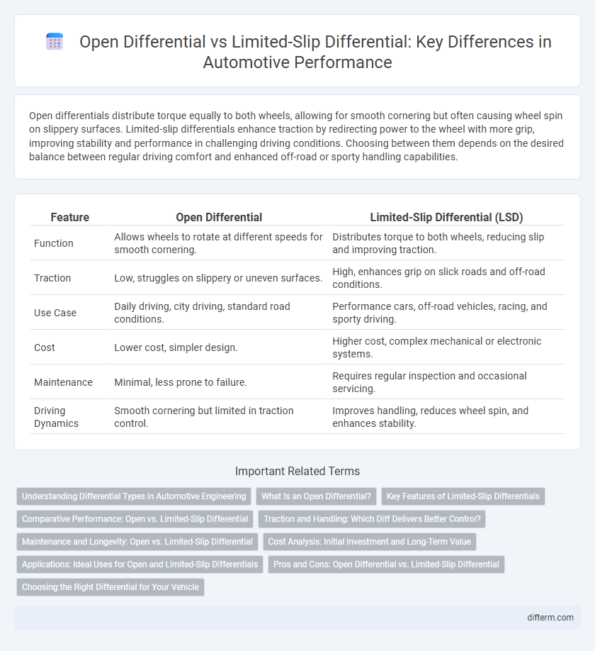 Open Differential vs Limited-Slip Differential: Key Differences in Automotive Performance