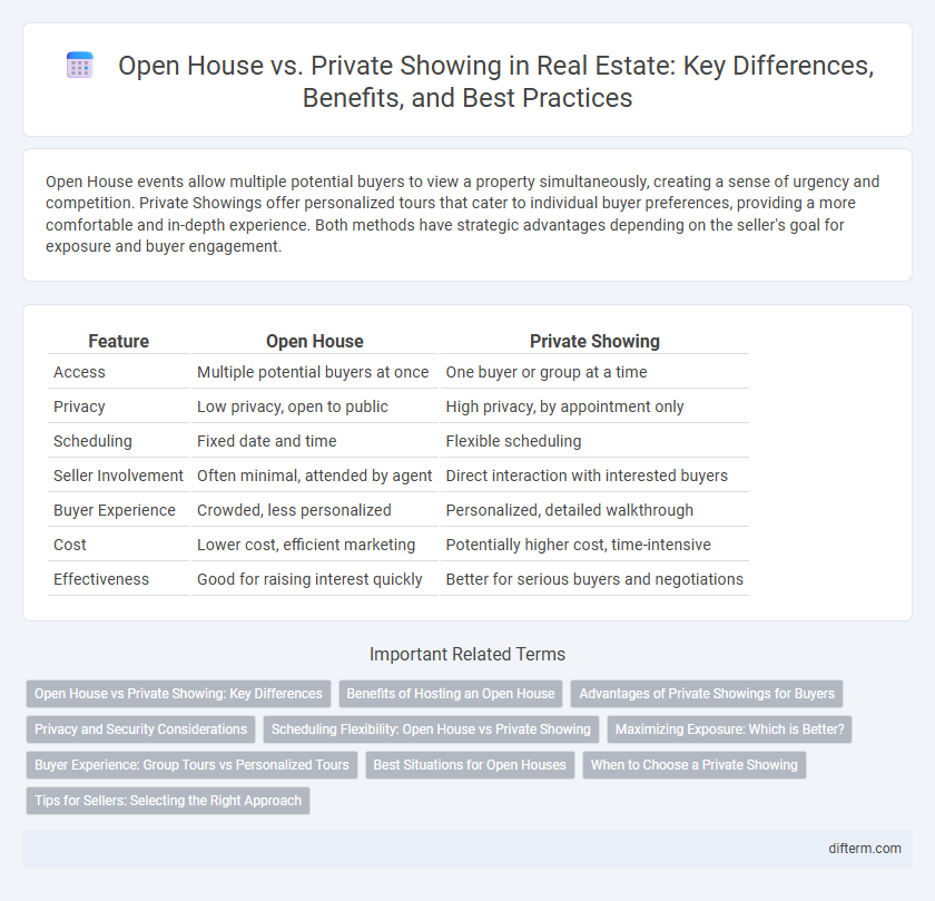 Open House vs. Private Showing in Real Estate: Key Differences, Benefits, and Best Practices