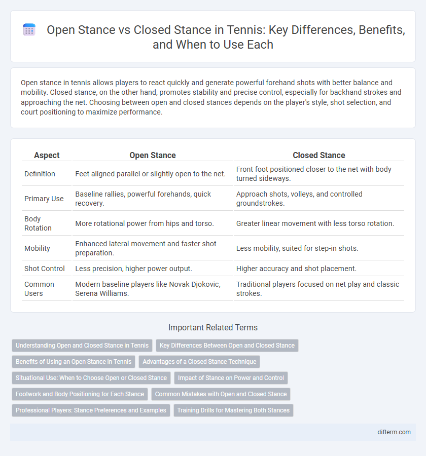 Open Stance vs Closed Stance in Tennis: Key Differences, Benefits, and When to Use Each