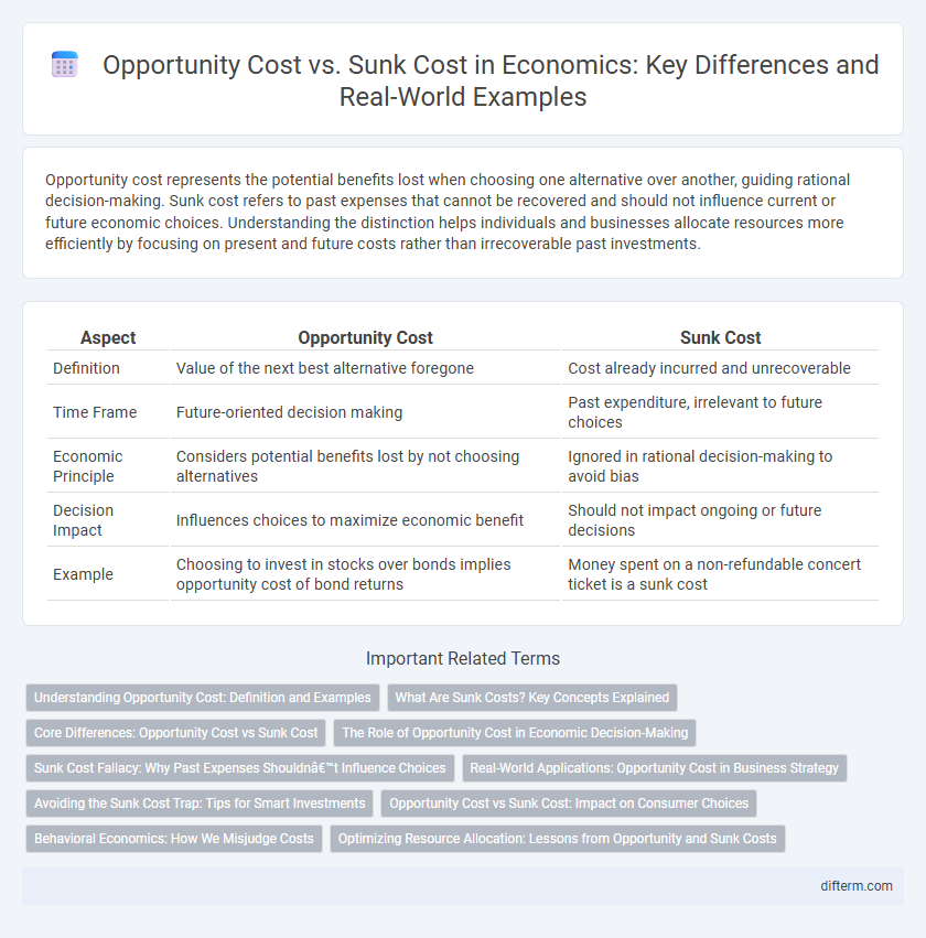 Opportunity Cost vs. Sunk Cost in Economics: Key Differences and Real-World Examples