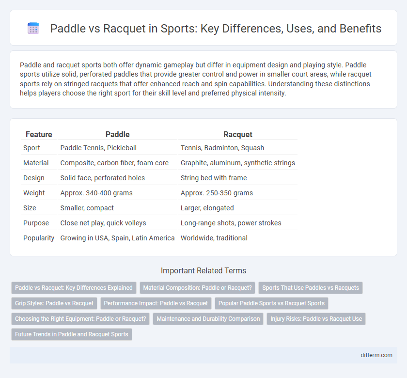 Paddle vs Racquet in Sports: Key Differences, Uses, and Benefits