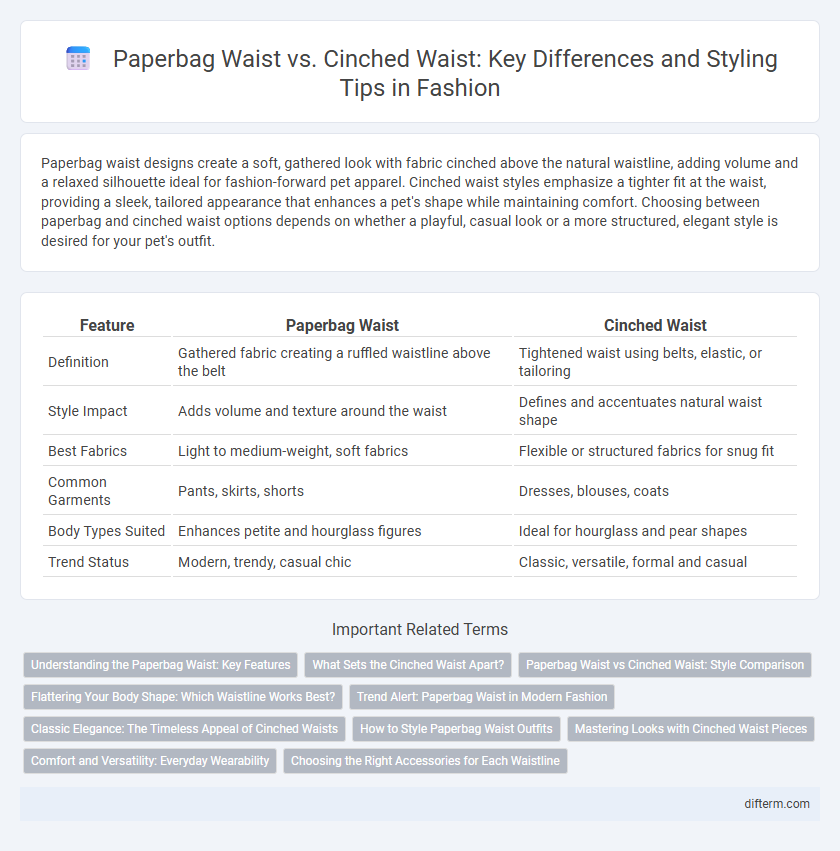 Paperbag Waist vs. Cinched Waist: Key Differences and Styling Tips in Fashion