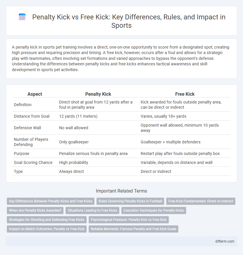 Penalty Kick vs Free Kick: Key Differences, Rules, and Impact in Sports