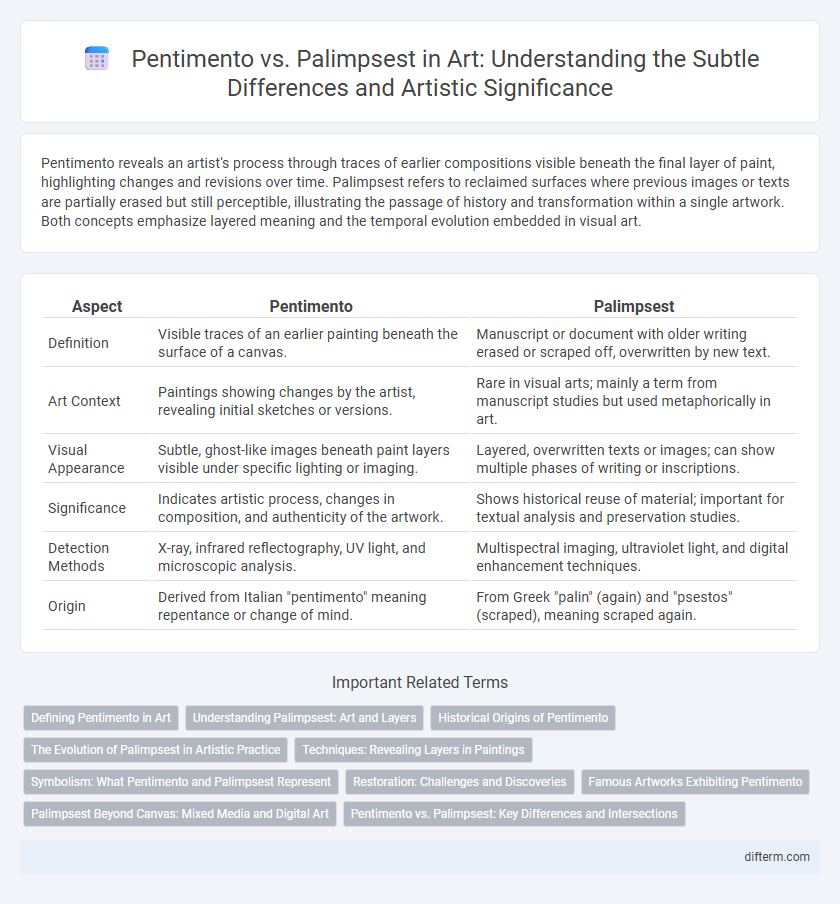 Pentimento vs. Palimpsest in Art: Understanding the Subtle Differences and Artistic Significance