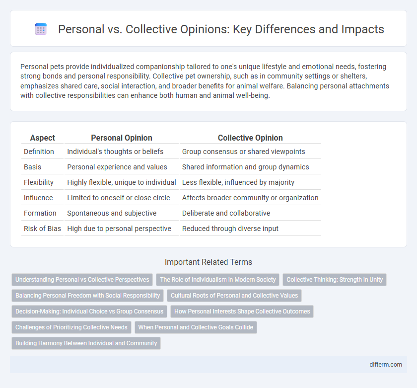 Personal vs. Collective Opinions: Key Differences and Impacts