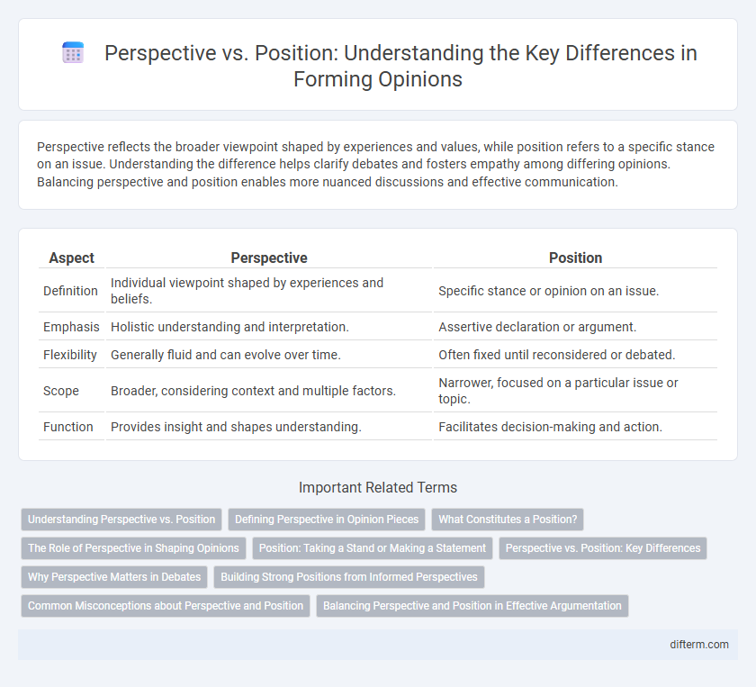 Perspective vs. Position: Understanding the Key Differences in Forming Opinions