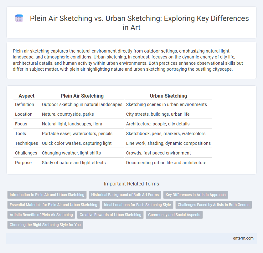 Plein Air Sketching vs. Urban Sketching: Exploring Key Differences in Art