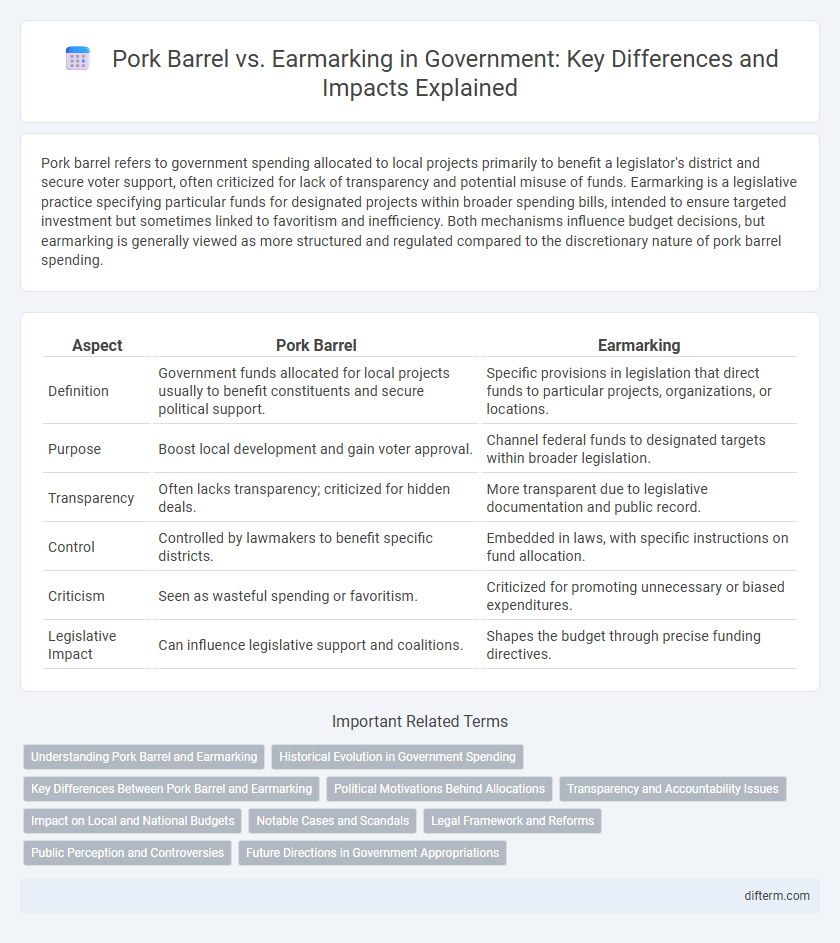 Pork Barrel vs. Earmarking in Government: Key Differences and Impacts Explained