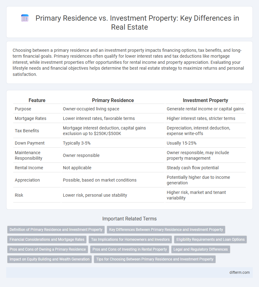 Primary Residence vs. Investment Property: Key Differences in Real Estate