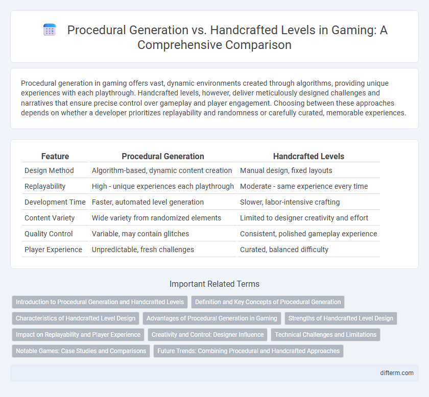 Procedural Generation vs. Handcrafted Levels in Gaming: A Comprehensive Comparison
