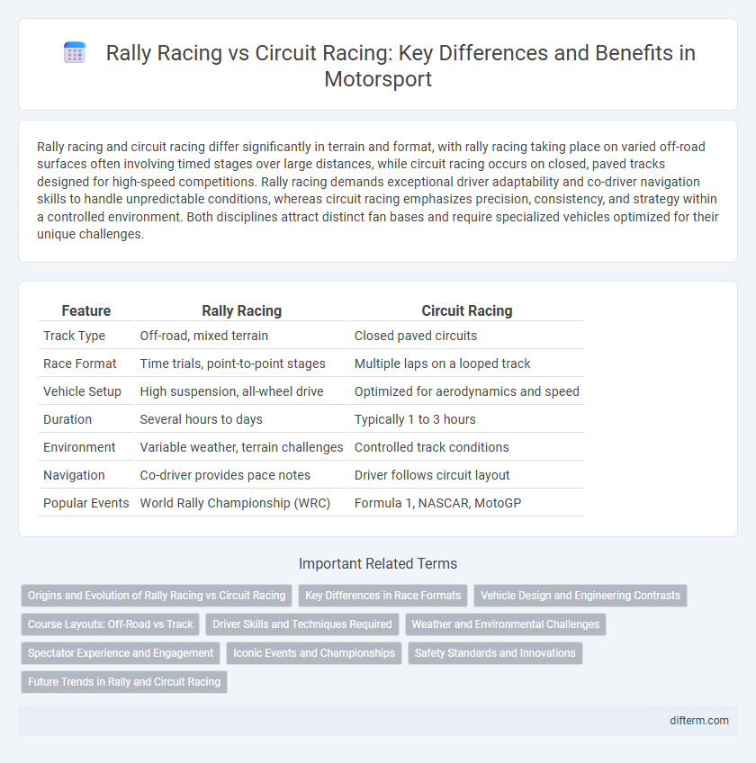Rally Racing vs Circuit Racing: Key Differences and Benefits in Motorsport