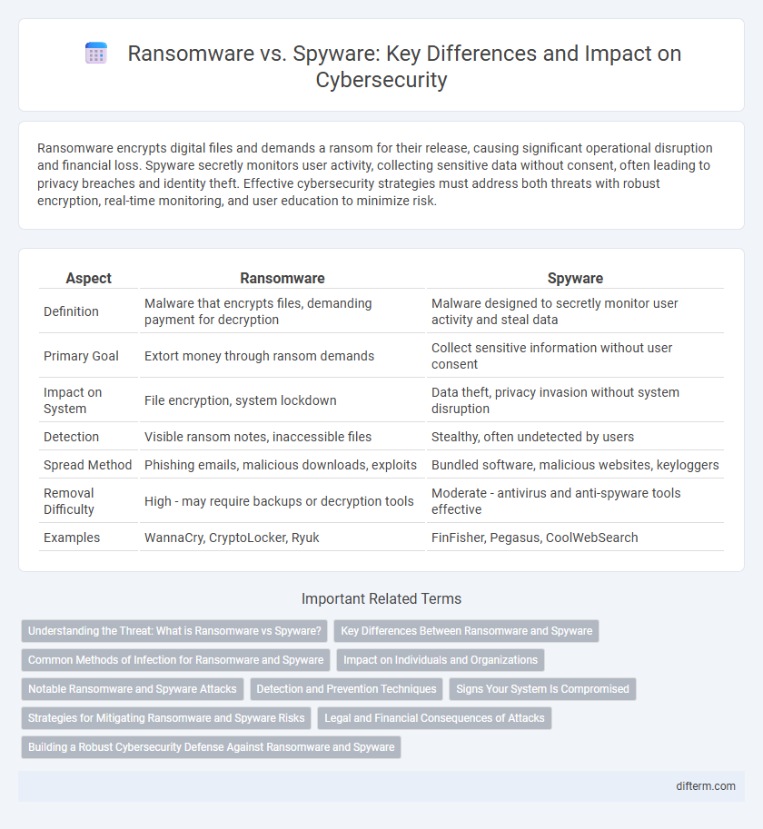 Ransomware vs. Spyware: Key Differences and Impact on Cybersecurity