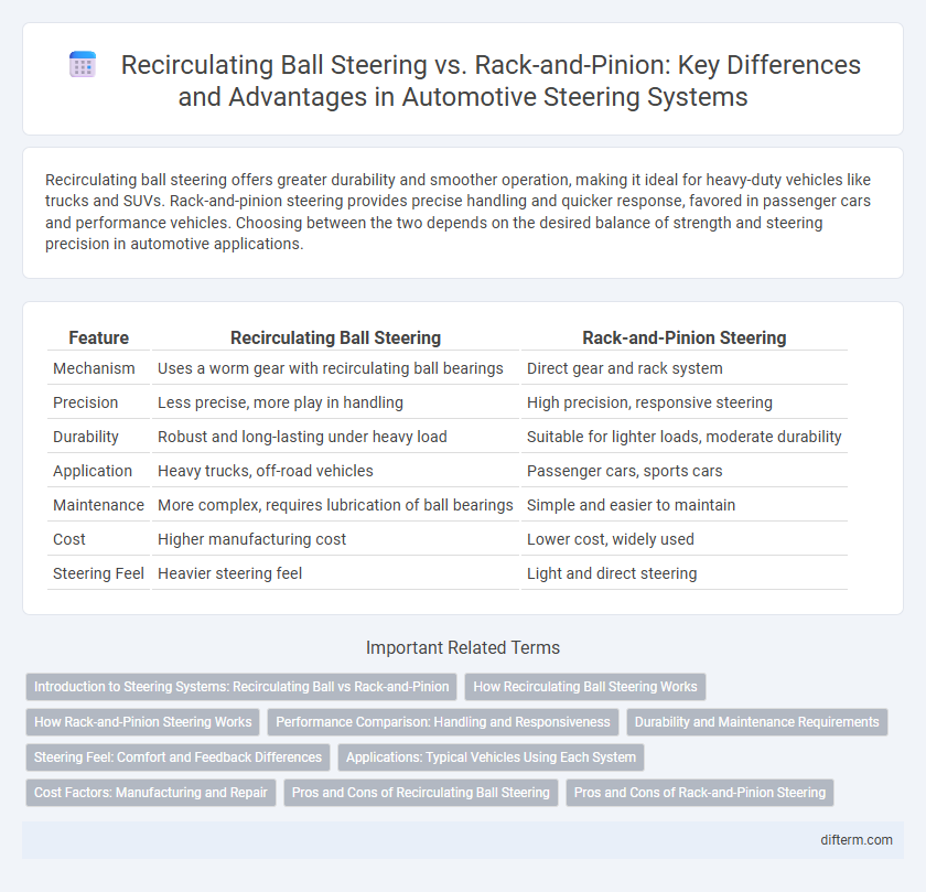 Recirculating Ball Steering vs. Rack-and-Pinion: Key Differences and Advantages in Automotive Steering Systems