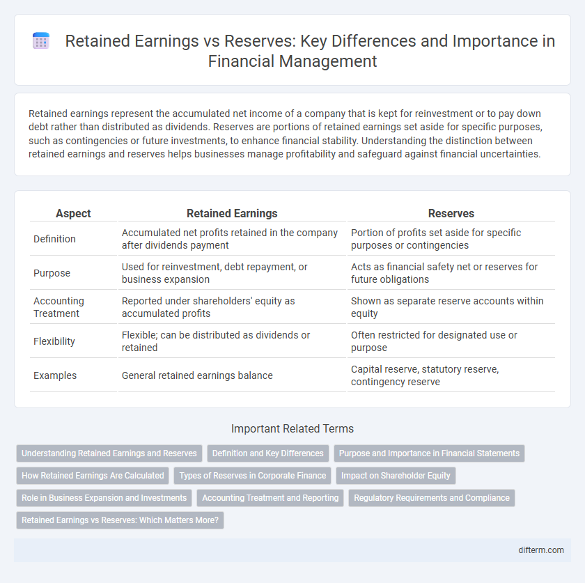 Retained Earnings vs Reserves: Key Differences and Importance in Financial Management