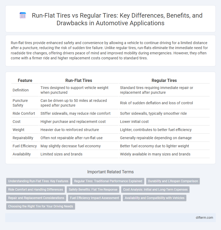 Run-Flat Tires vs Regular Tires: Key Differences, Benefits, and Drawbacks in Automotive Applications